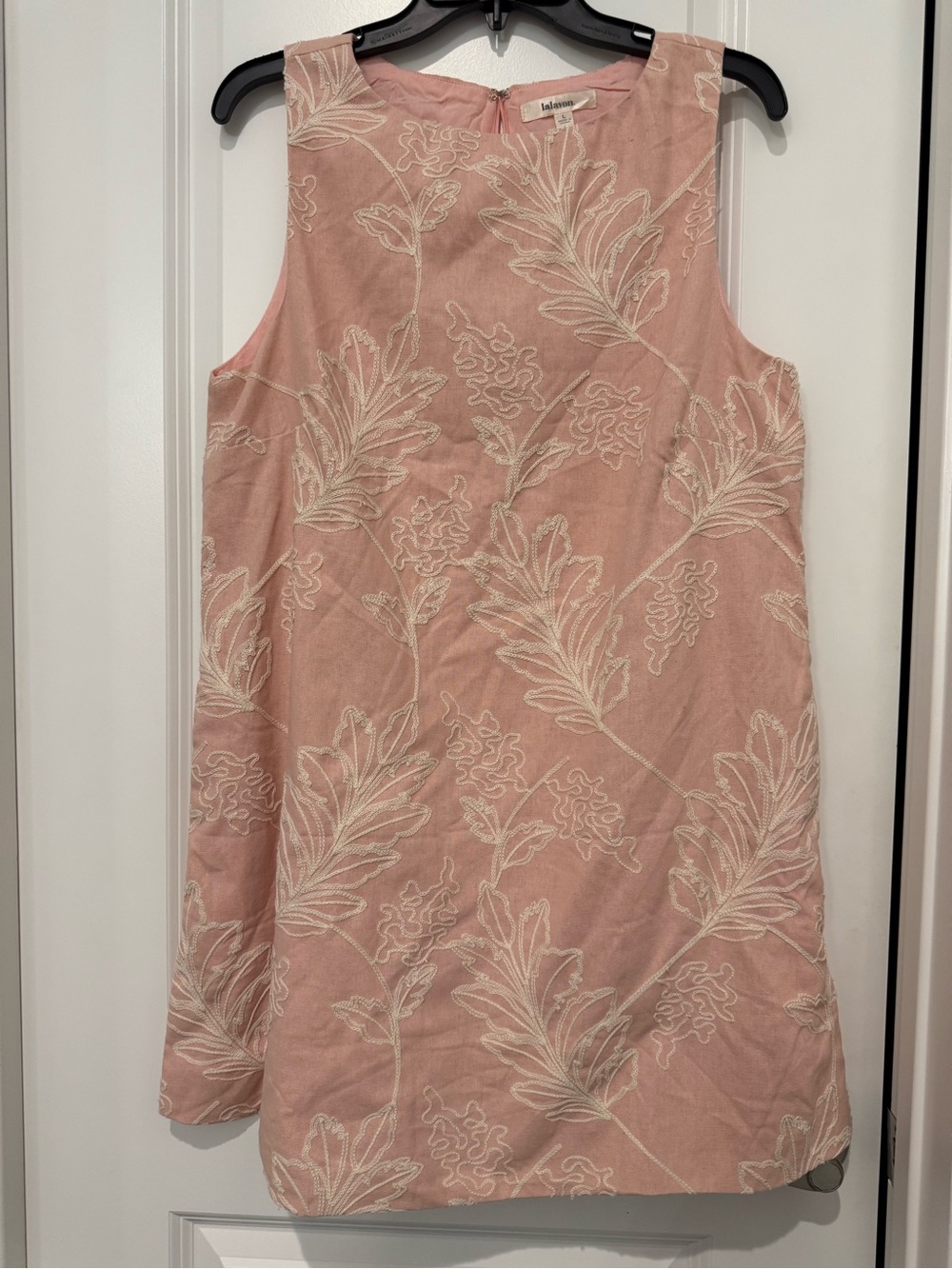 Talbots Pink Embroidered Sleeveless Mini Dress